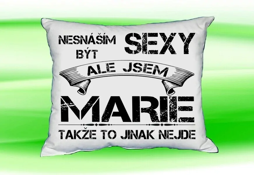 Polštář se jménem MARIE Bilý