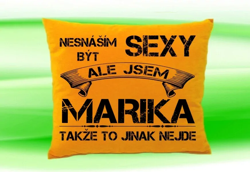 Polštář se jménem MARIKA Medový