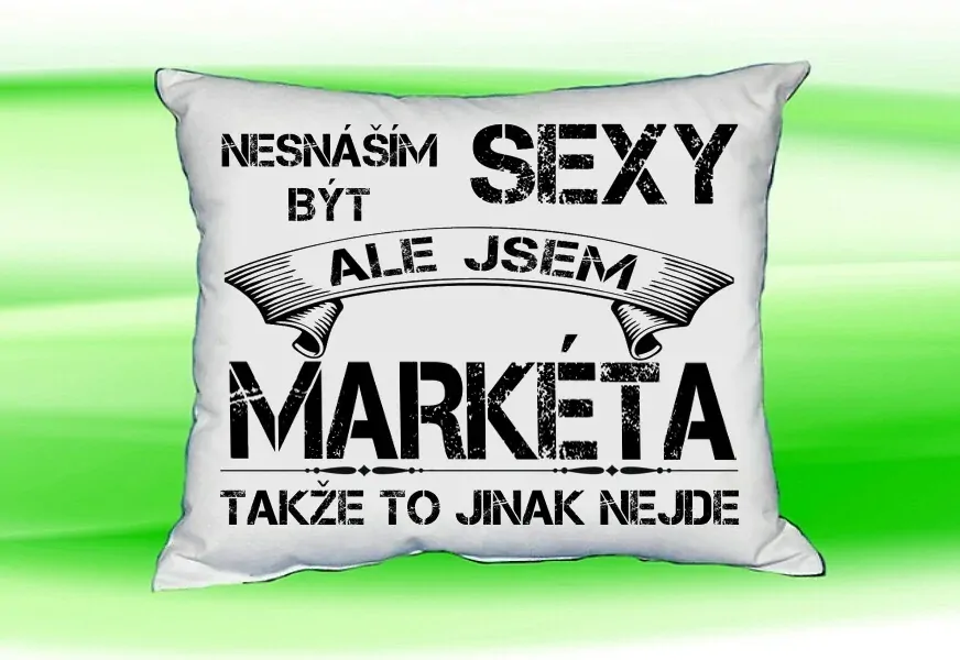 Polštář se jménem MARKÉTA Bilý