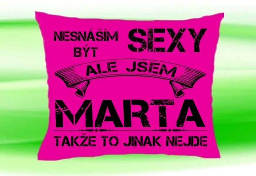 Polštář se jménem MARTA Růžový