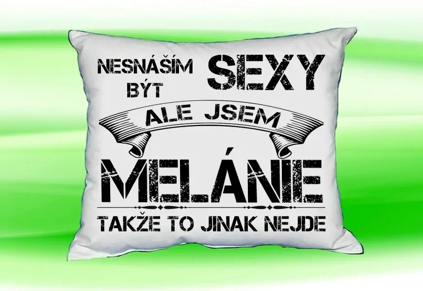 Polštář se jménem MELÁNIE Bilý
