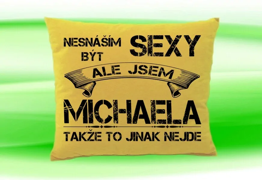 Polštář se jménem MICHAELA Béžový