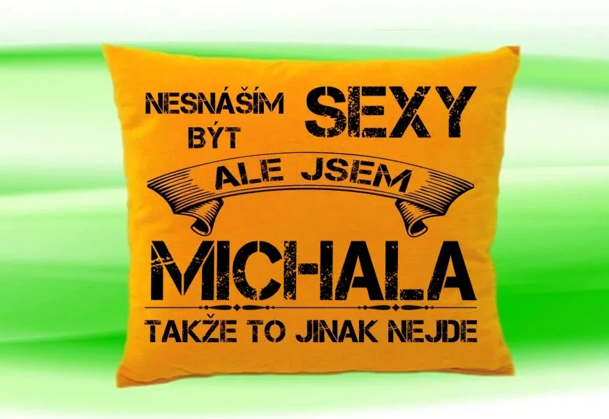 Polštář se jménem MICHALA Medový