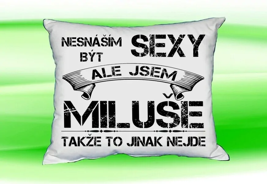 Polštář se jménem MILUŠE Bilý