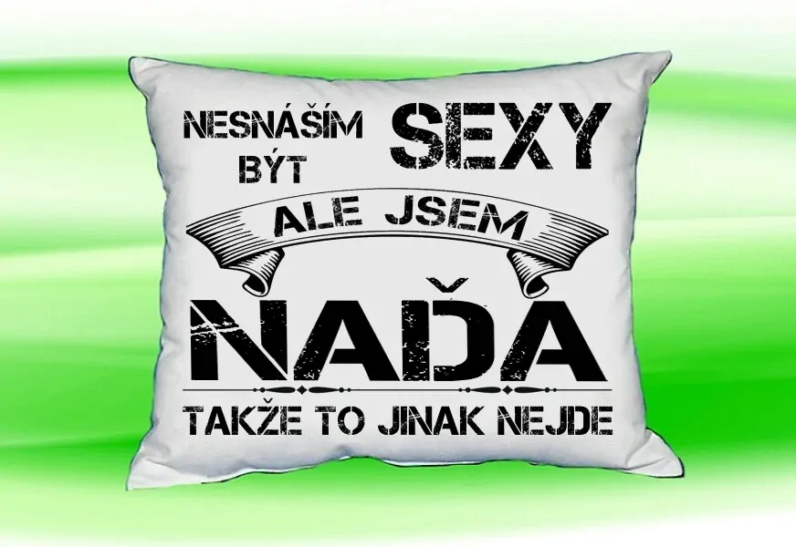 Polštář se jménem NAĎA Bilý