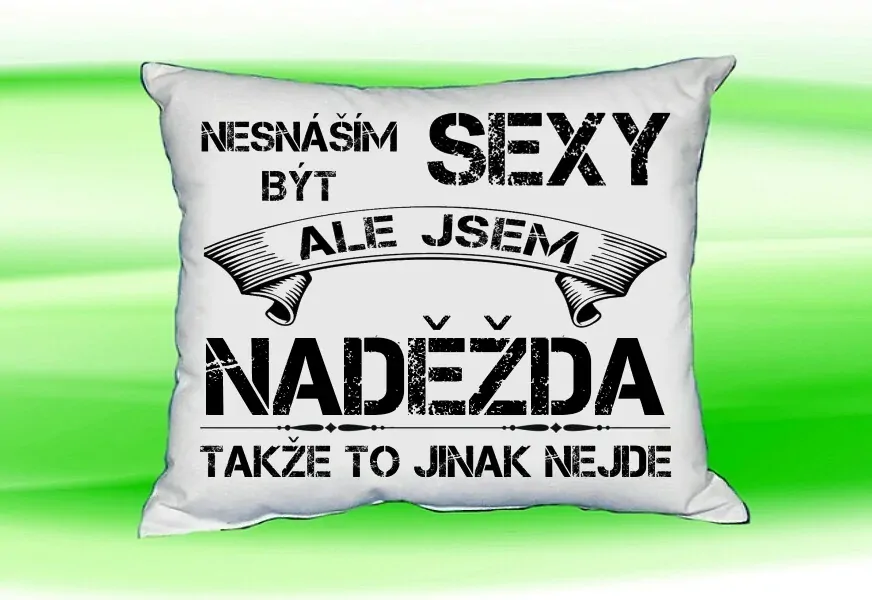 Polštář se jménem NADĚŽDA Bilý