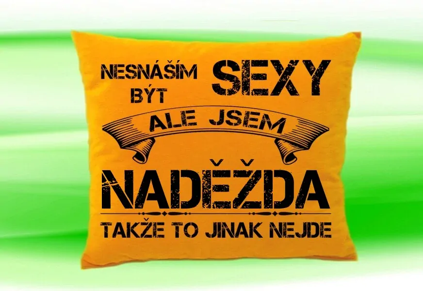 Polštář se jménem NADĚŽDA Medový