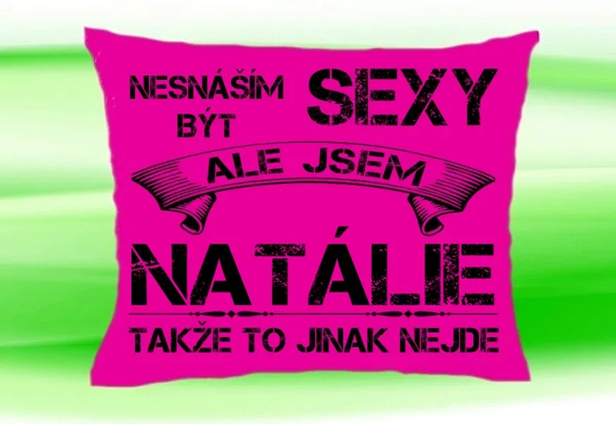Polštář se jménem NATÁLIE Růžový