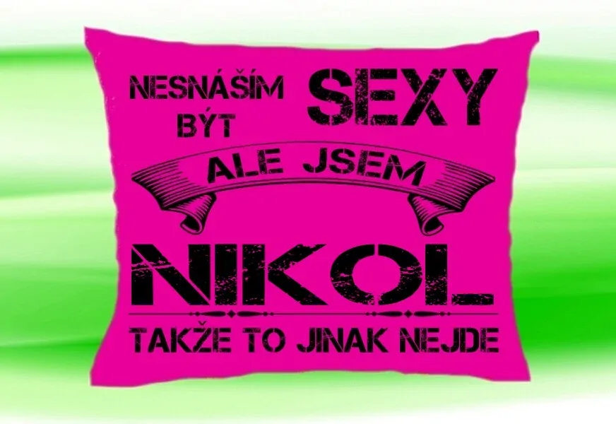 Polštář se jménem NIKOL Růžový