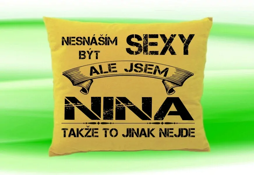 Polštář se jménem NINA Béžový