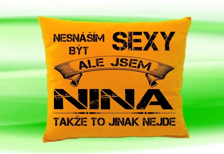 Polštář se jménem NINA Medový