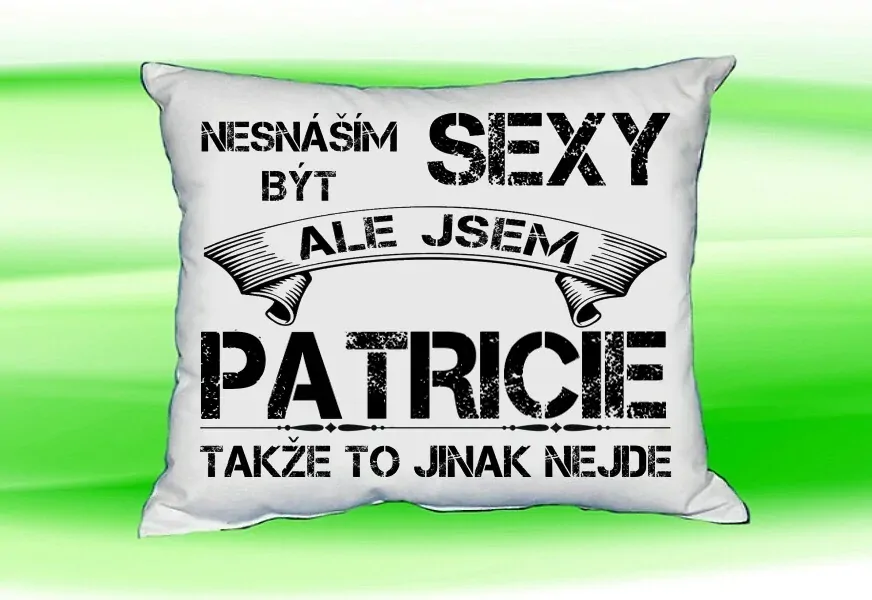 Polštář se jménem PATRICIE Bilý