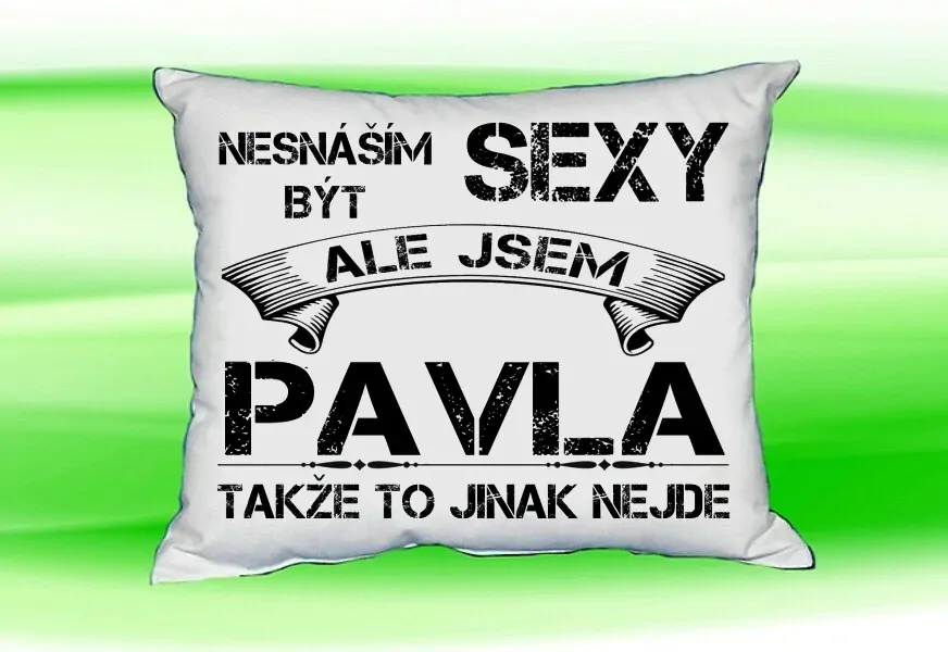 Polštář se jménem PAVLA Bilý