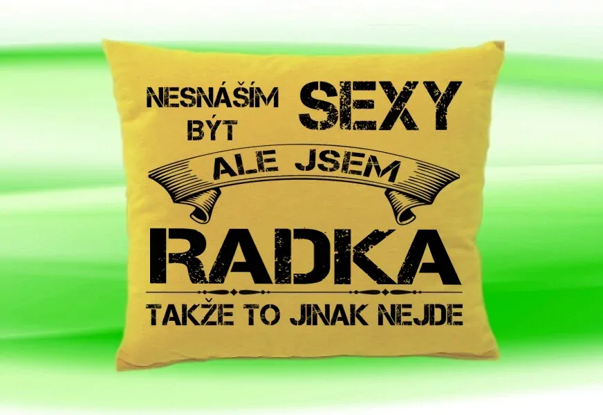 Polštář se jménem RADKA Béžový