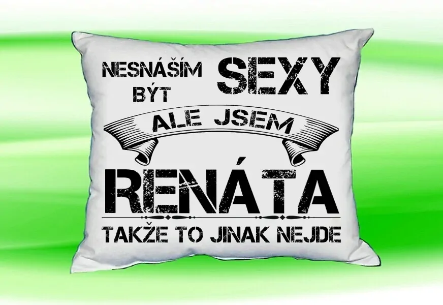 Polštář se jménem RENÁTA Bilý