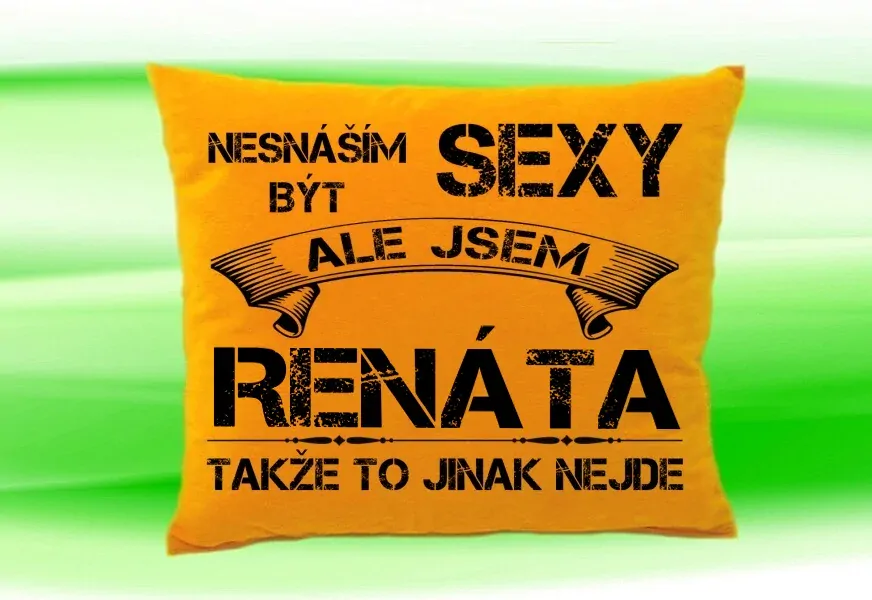 Polštář se jménem RENÁTA Medový