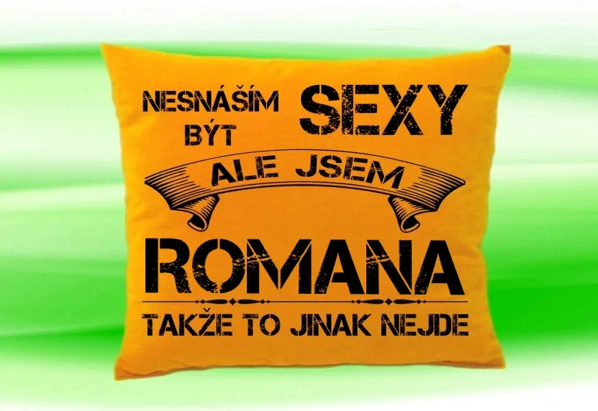 Polštář se jménem ROMANA Medový