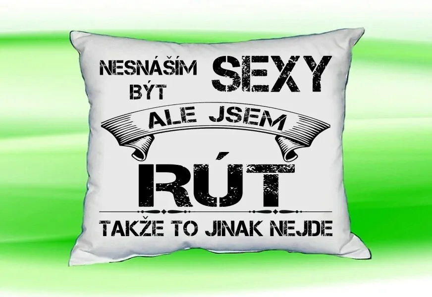 Polštář se jménem RÚT Bilý
