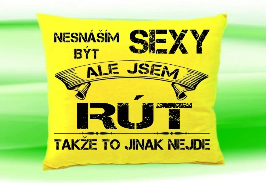 Polštář se jménem RÚT Žlutý