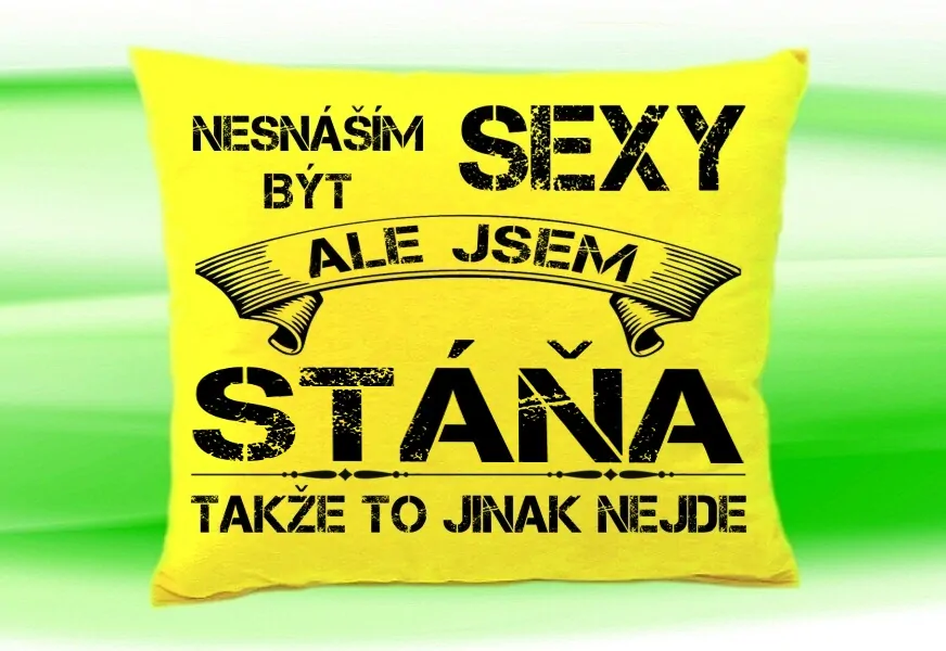 Polštář se jménem STÁŇA Žlutý