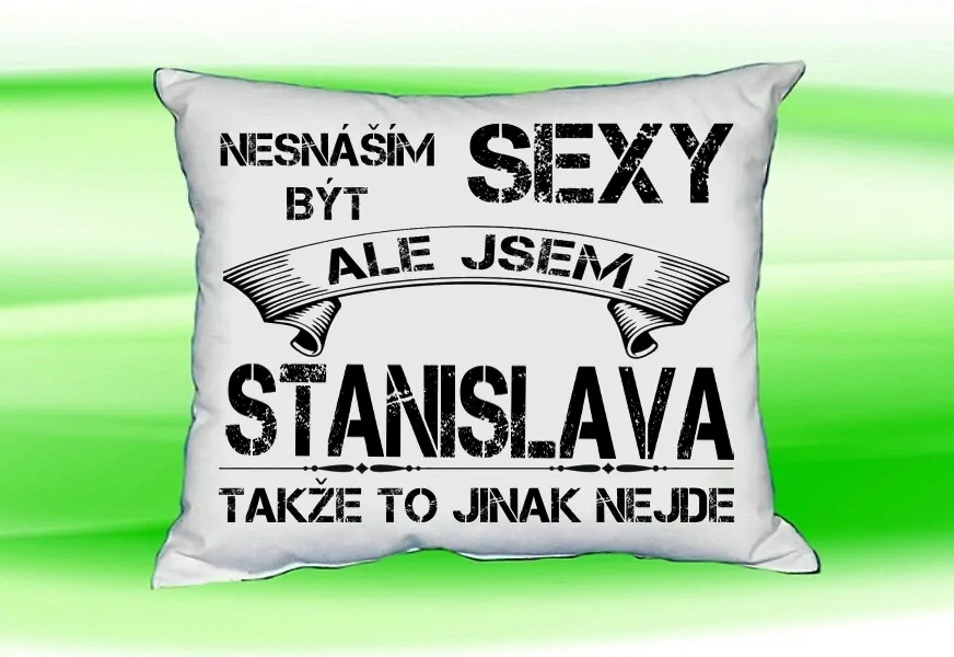 Polštář se jménem STANISLAVA Bilý