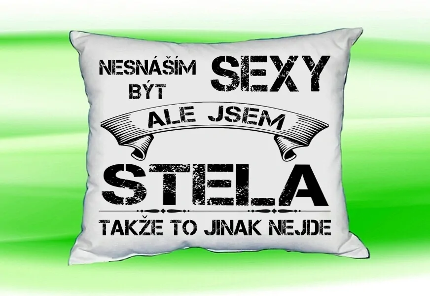 Polštář se jménem STELA Bilý