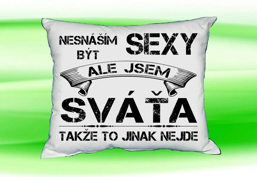 Polštář se jménem SVÁŤA Bilý