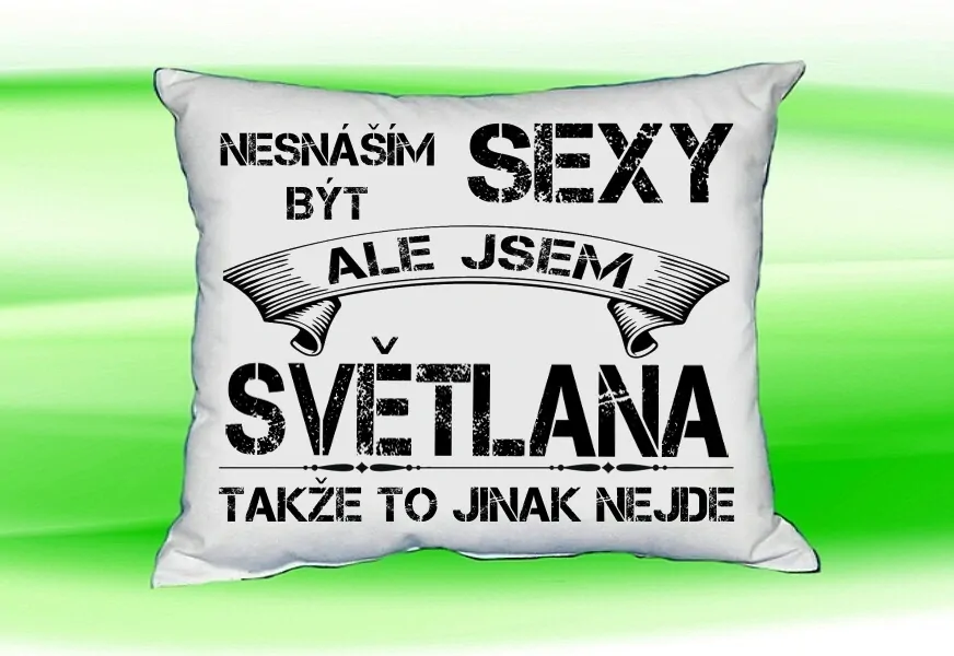 Polštář se jménem SVĚTLANA Bilý