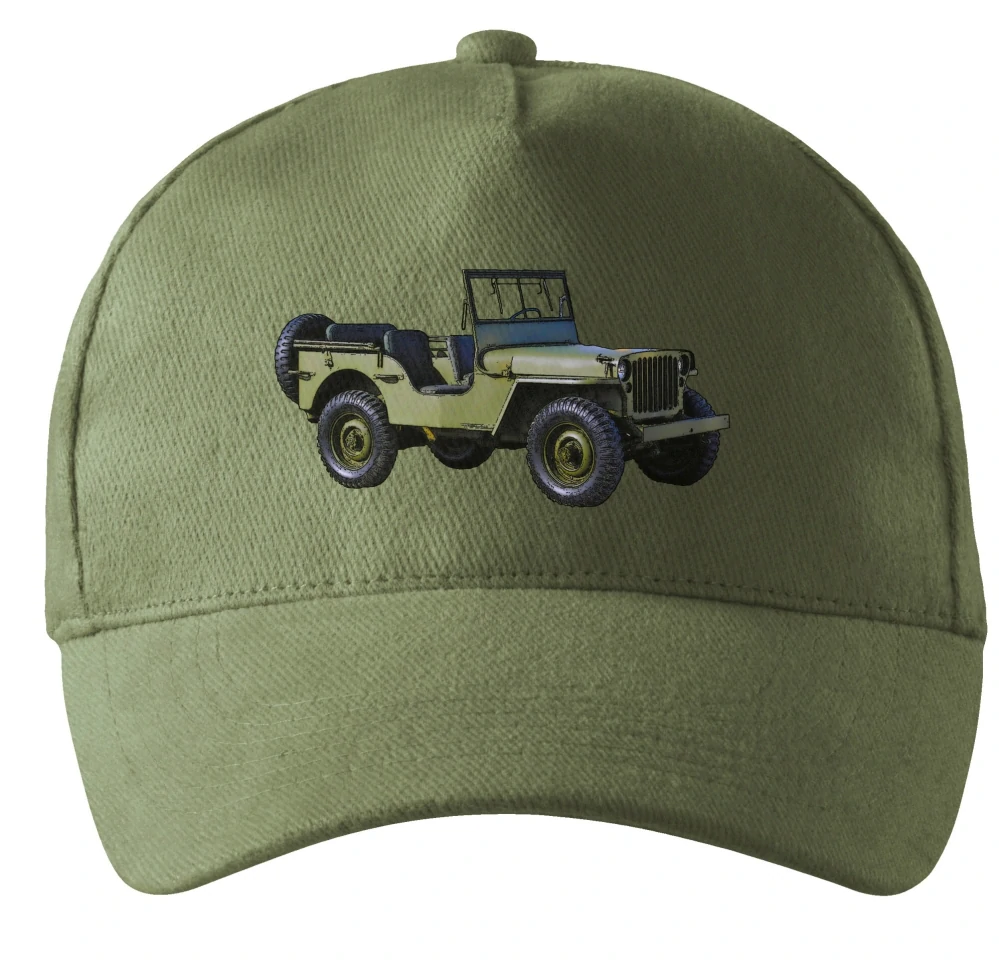 Moon River Jeep Willys MB kšiltovka vojenská khaki