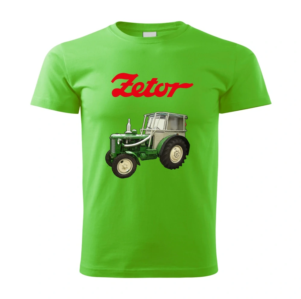Moon River ZETOR 50 SUPER tričko s traktorem zelené velikost 4XL