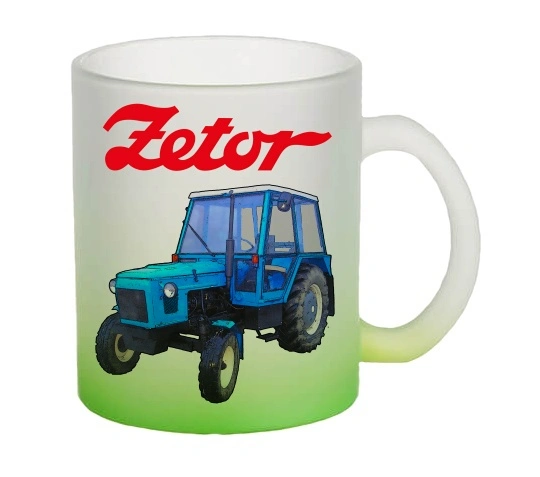 Moon River ZETOR 5511 hrnek skleněný zelený objem 330 ml