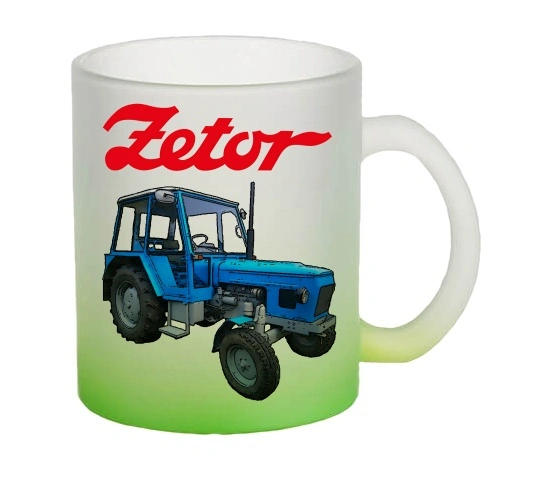 Moon River ZETOR 6911 hrnek skleněný zelený objem 330 ml