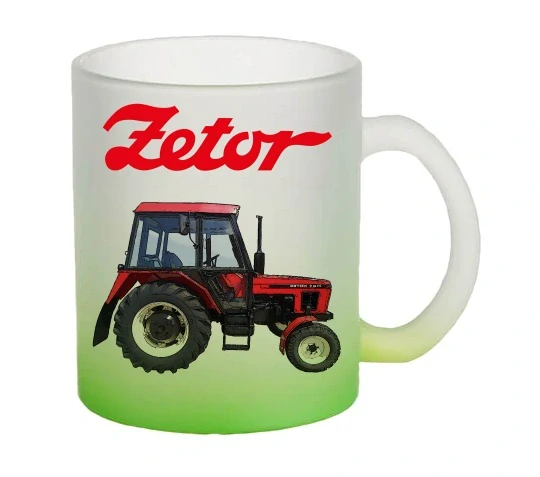 Moon River ZETOR 7011 hrnek skleněný zelený objem 330 ml