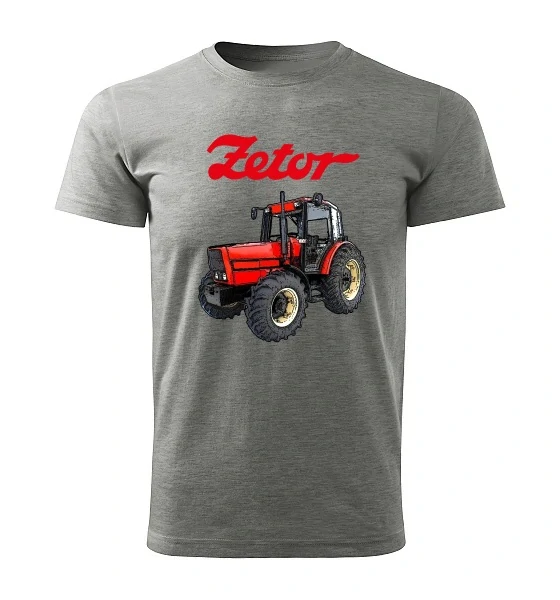 Moon River ZETOR 10540 tričko s traktorem šedé velikost L