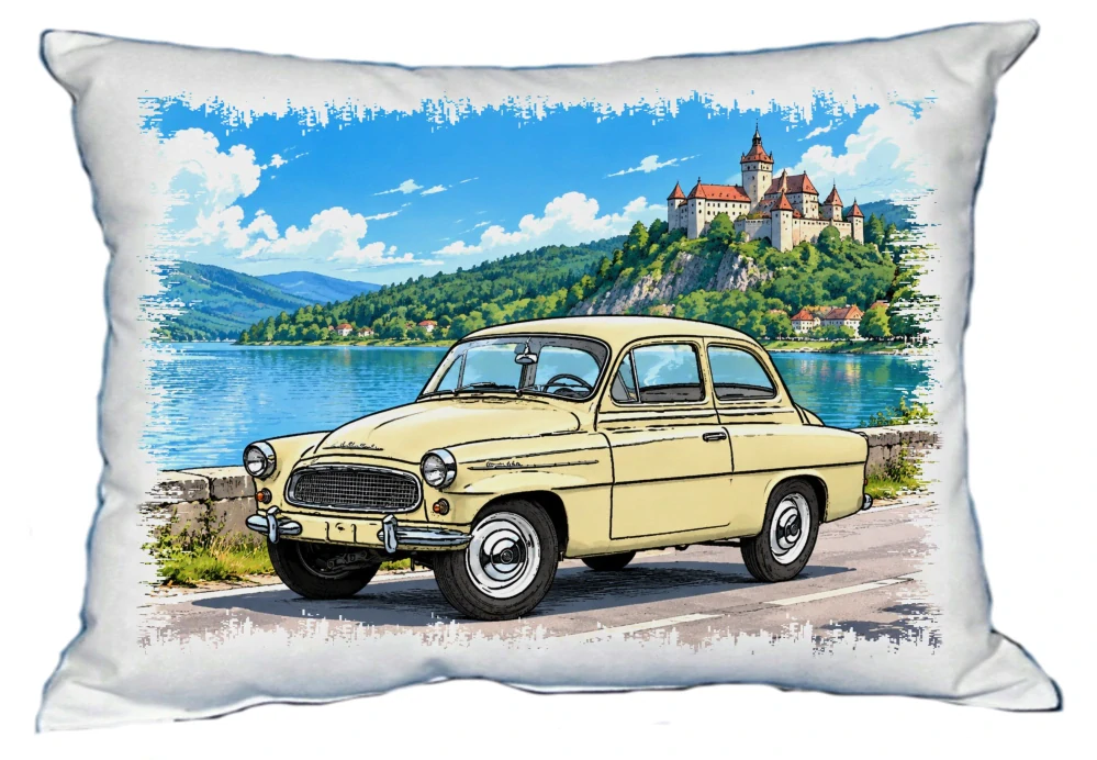 Moon River Auto Český veterán č. 06 polštářek 30 x 40 cm