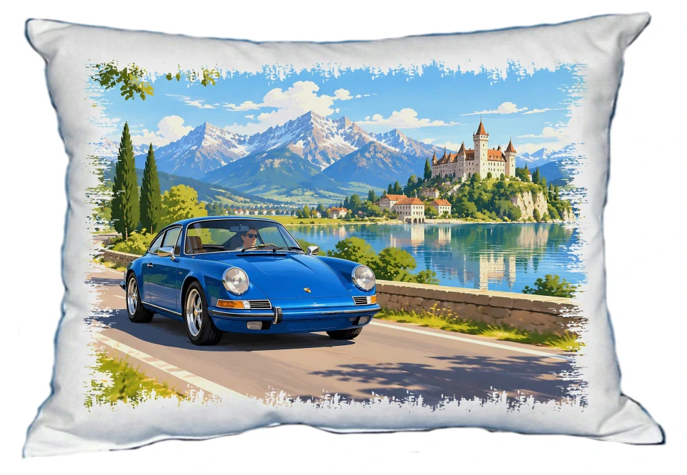 Moon River Porsche II. Sportovní auto polštářek 30 x 40 cm