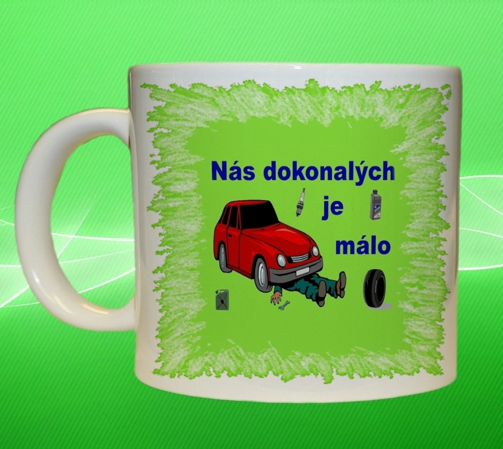 hrnek automechanik Nás dokonalých je málo 150 ml