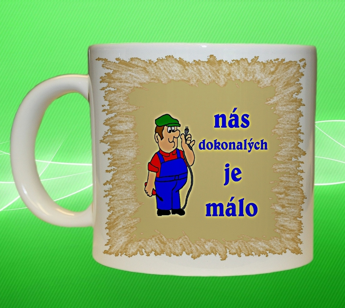 elektrikář hrnek Nás dokonalých je málo 150 ml