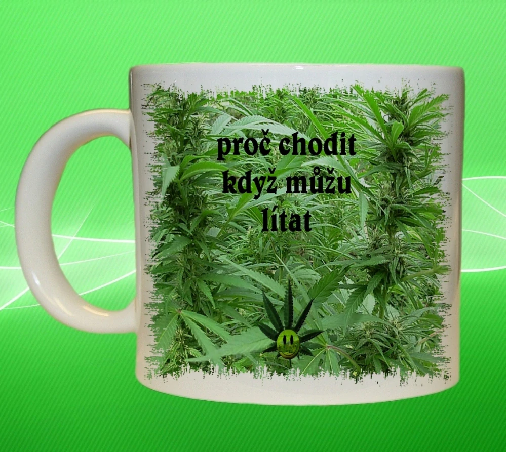 hrnek proč chodit když můžu lítat konopí 75 ml