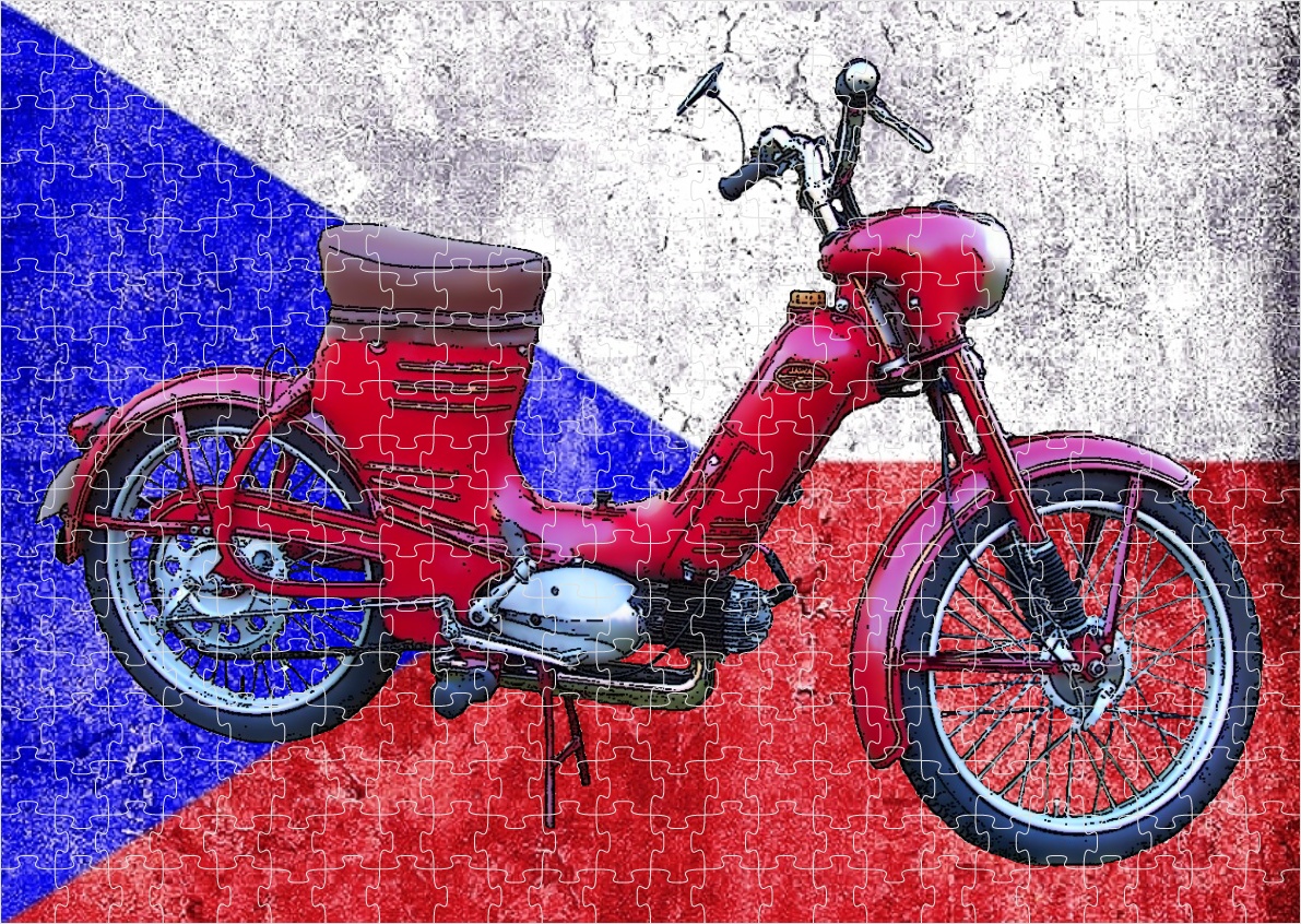 puzzle s motorkou pařez 550 120 dílků