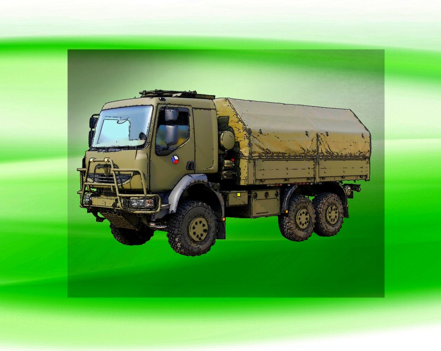 nažehlovačka 8x5 cm nákladní auto vojenské České výroby