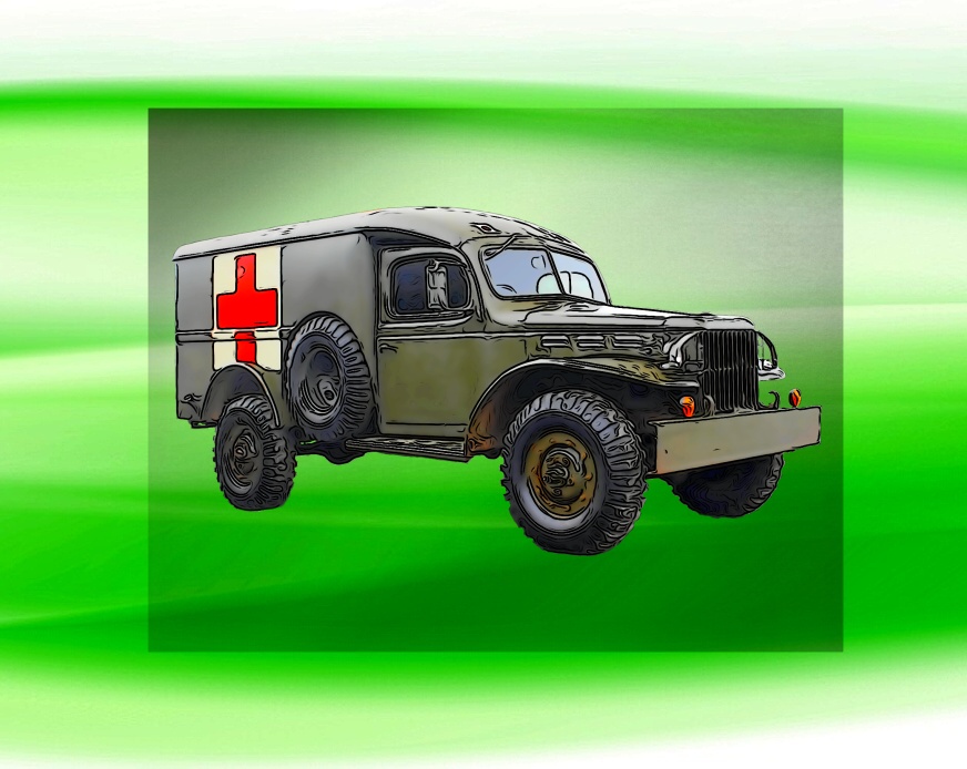 Dodge WC 54 1942 DTF nažehlovačka 7x4 cm