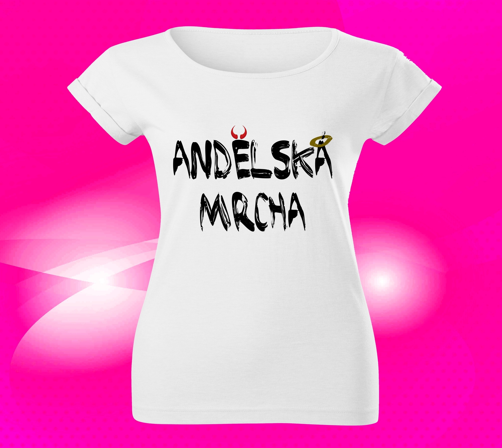 Dámské tričko Andělská mrcha M