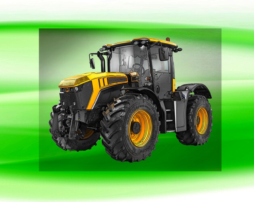 JCB Fastrac 4220 DTF nažehlovačka 12x9 cm