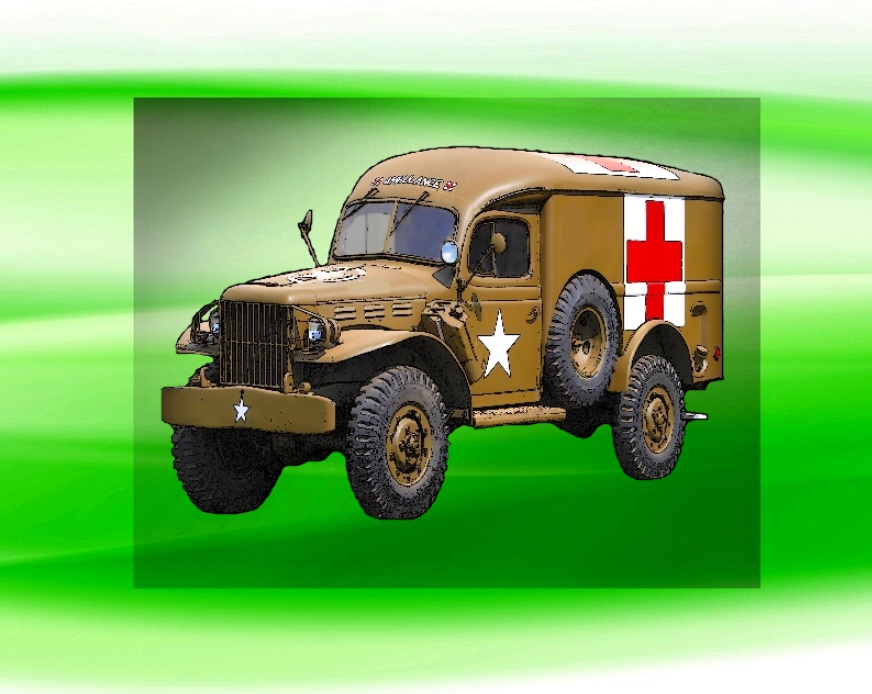 Dodge WC54 1943 DTF nažehlovačka 7x5 cm