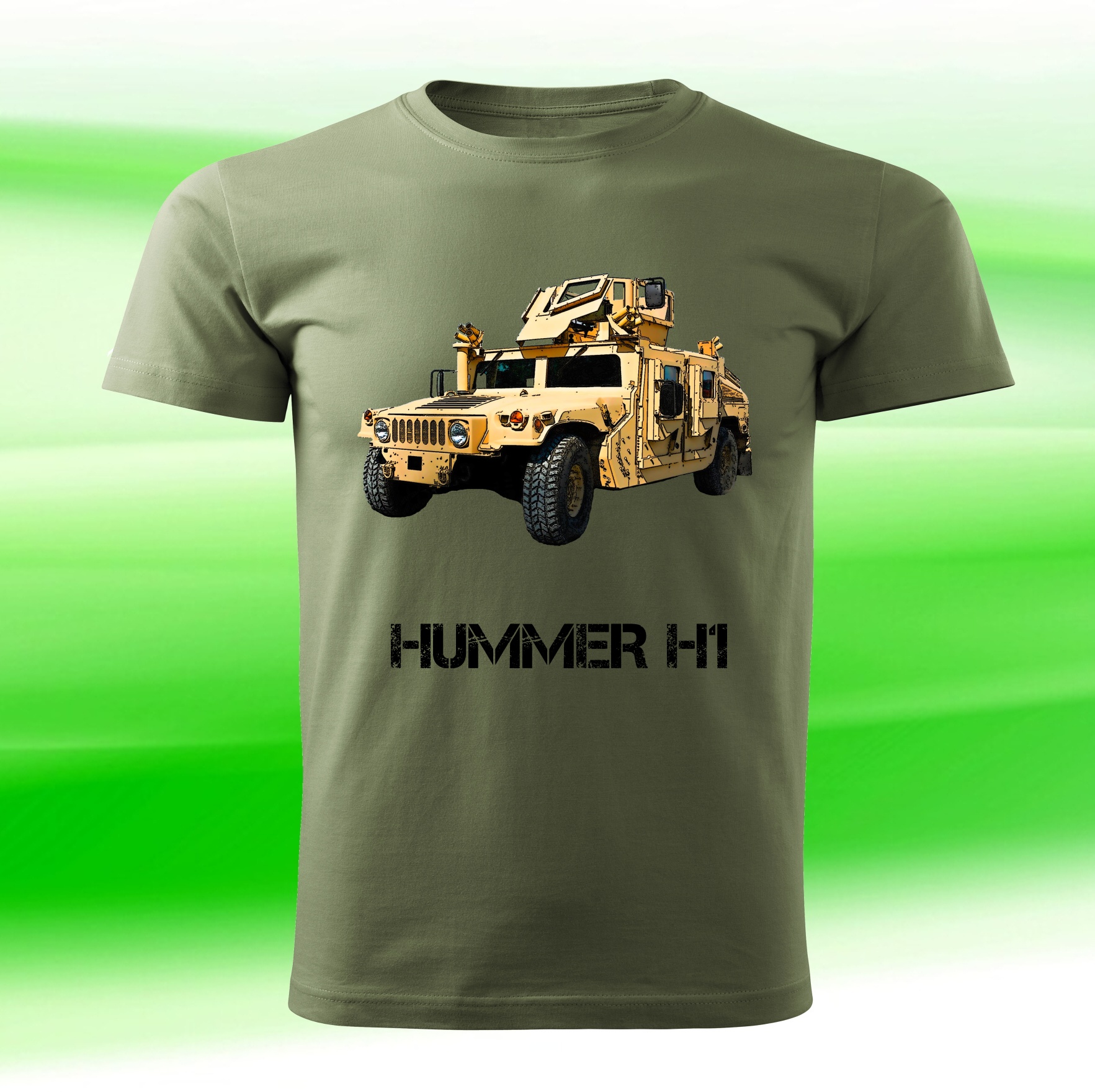 vojenské tričko Hummer H1 khaki 