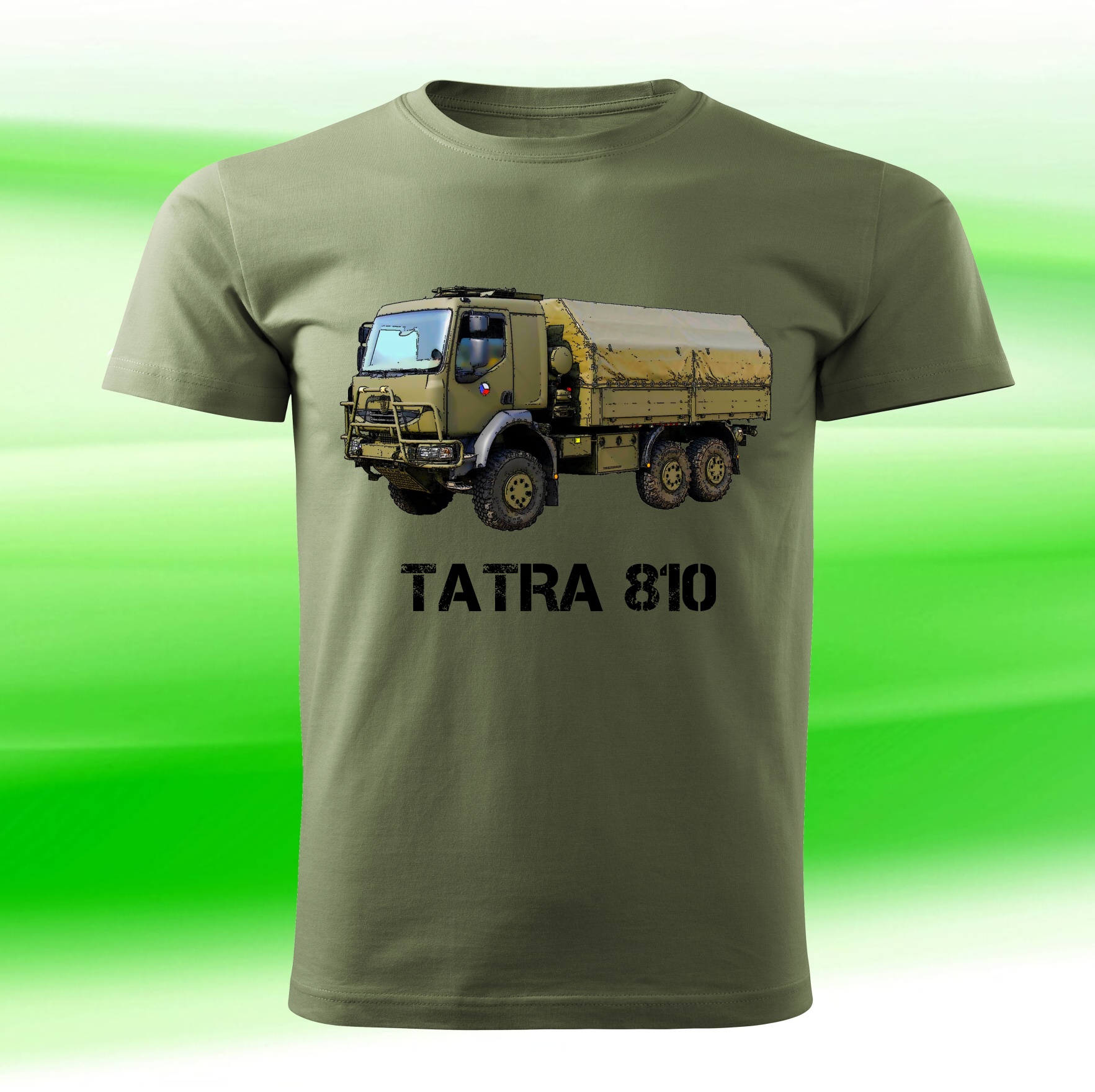 vojenské tričko  české výroby khaki 