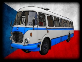 nášivka s autobusem ŠKODA RTO 706 Ovál