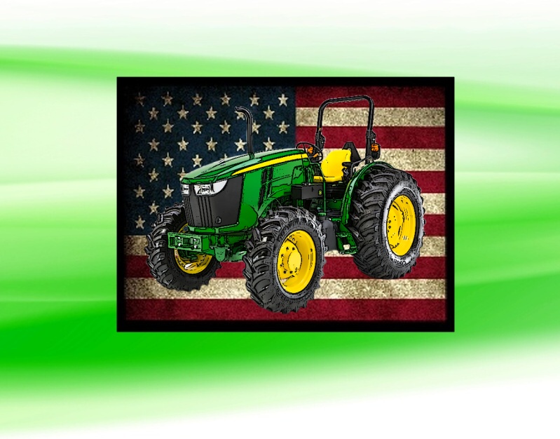 nášivka s traktorem John Deere 5075M 