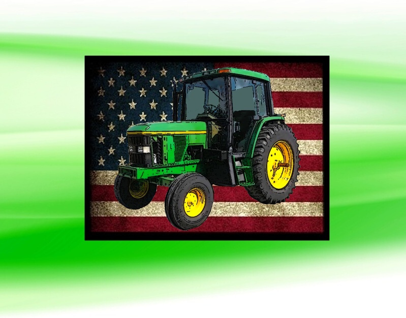 nášivka s traktorem John Deere 6400